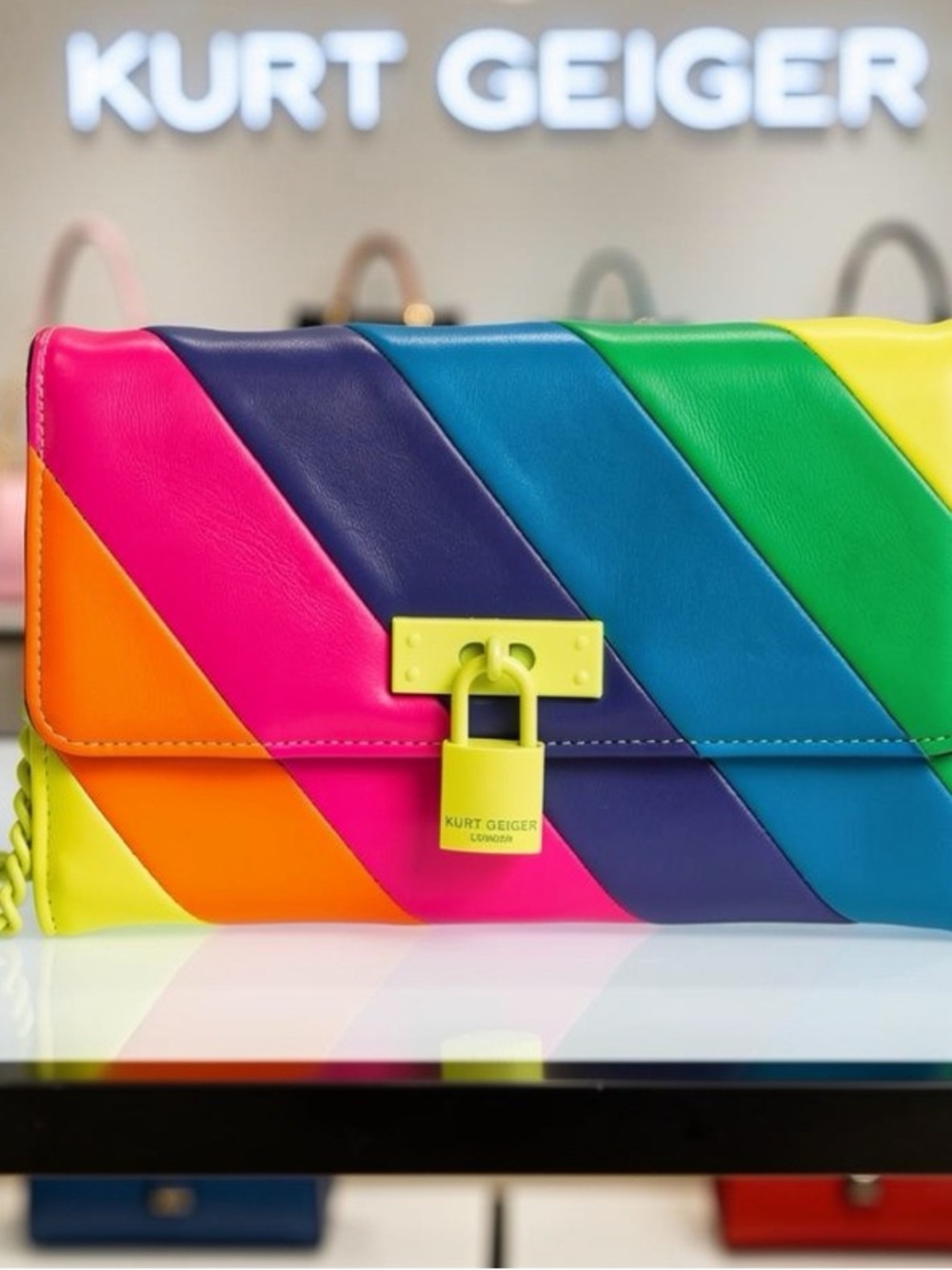 Kurt Geiger Rainbow 🌈 Brixton Chain Wallet